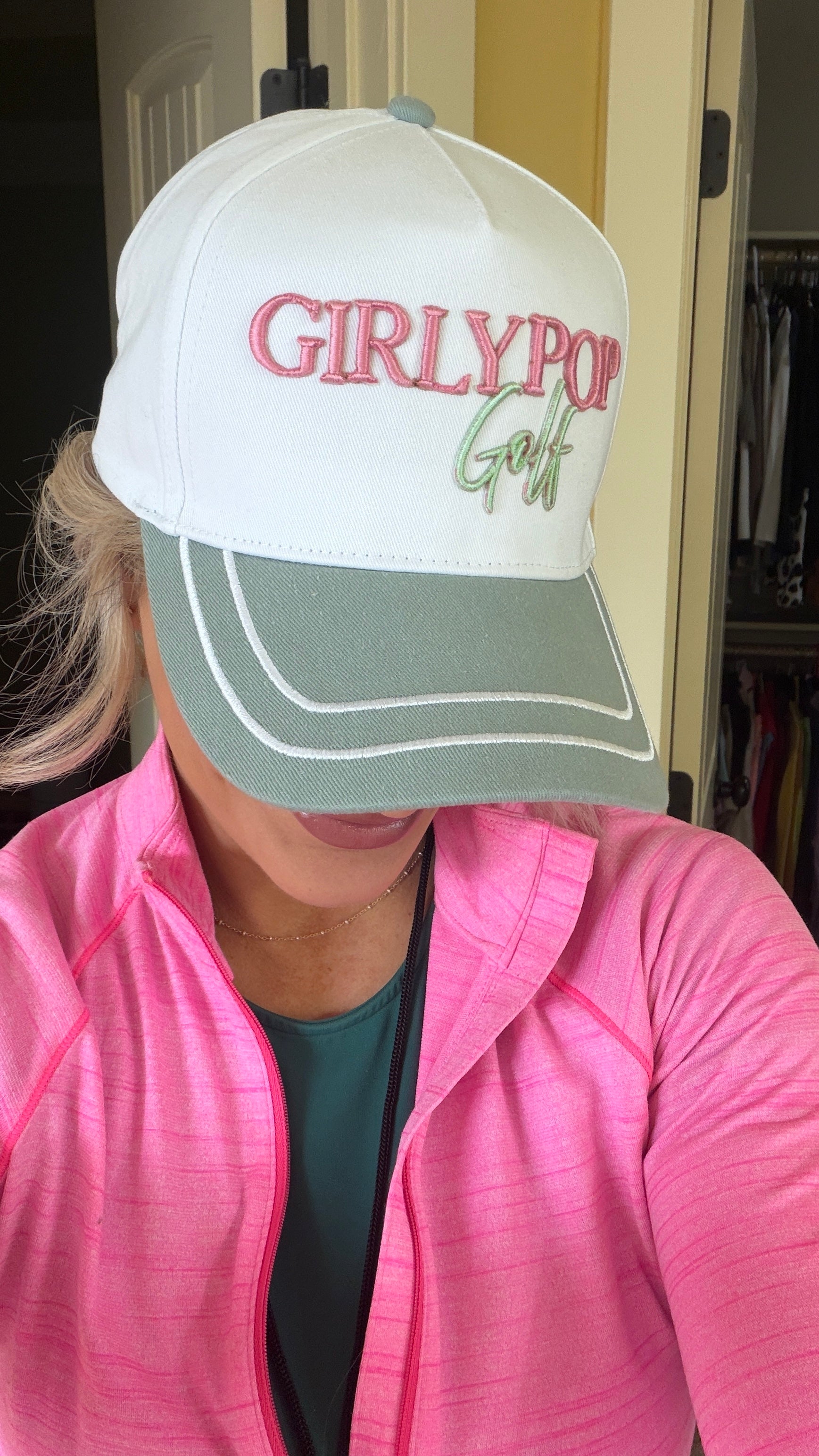 The Girly Pop Cap - Retro Stripe