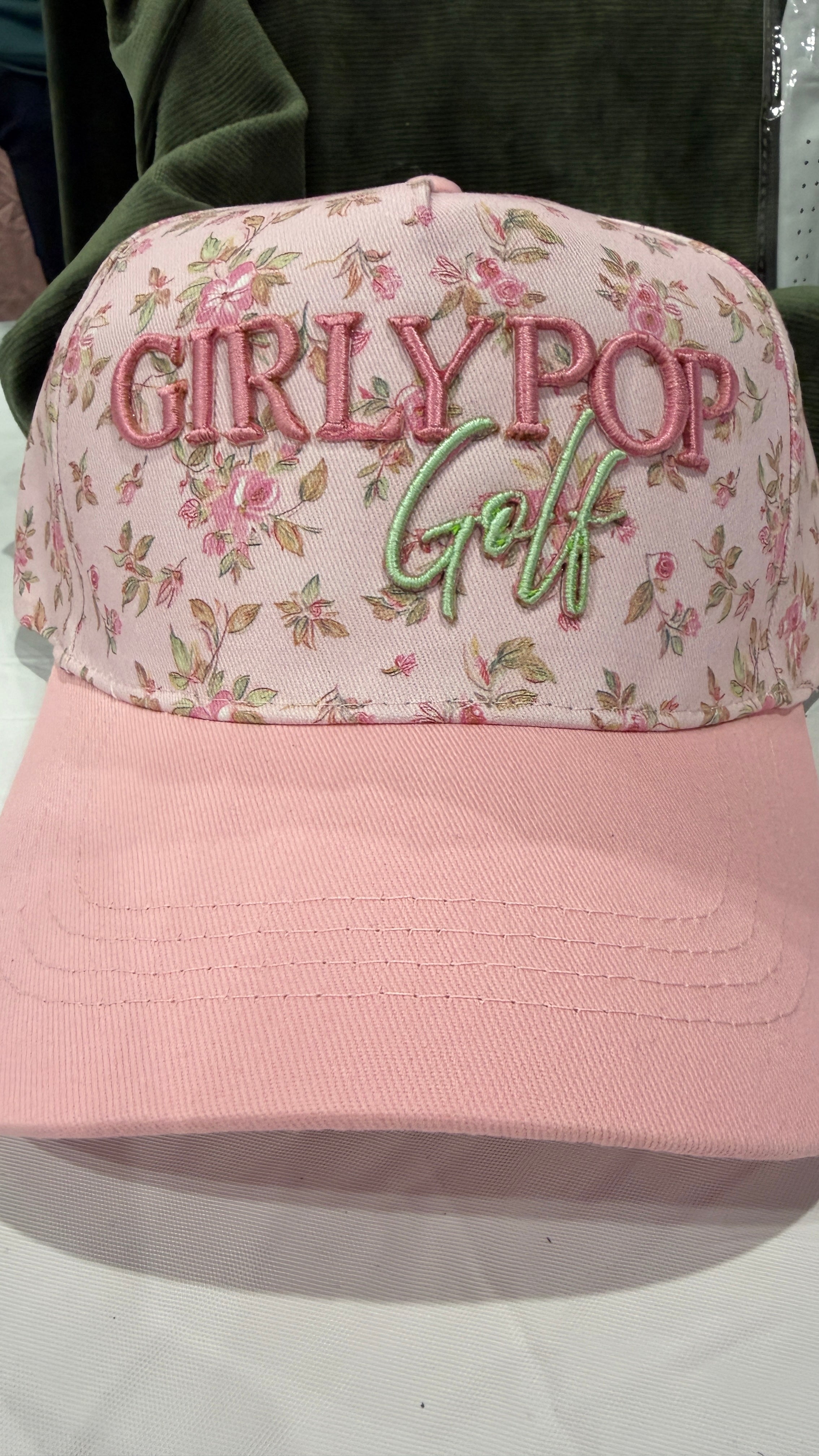 The Girly Pop Cap - Pink Floral
